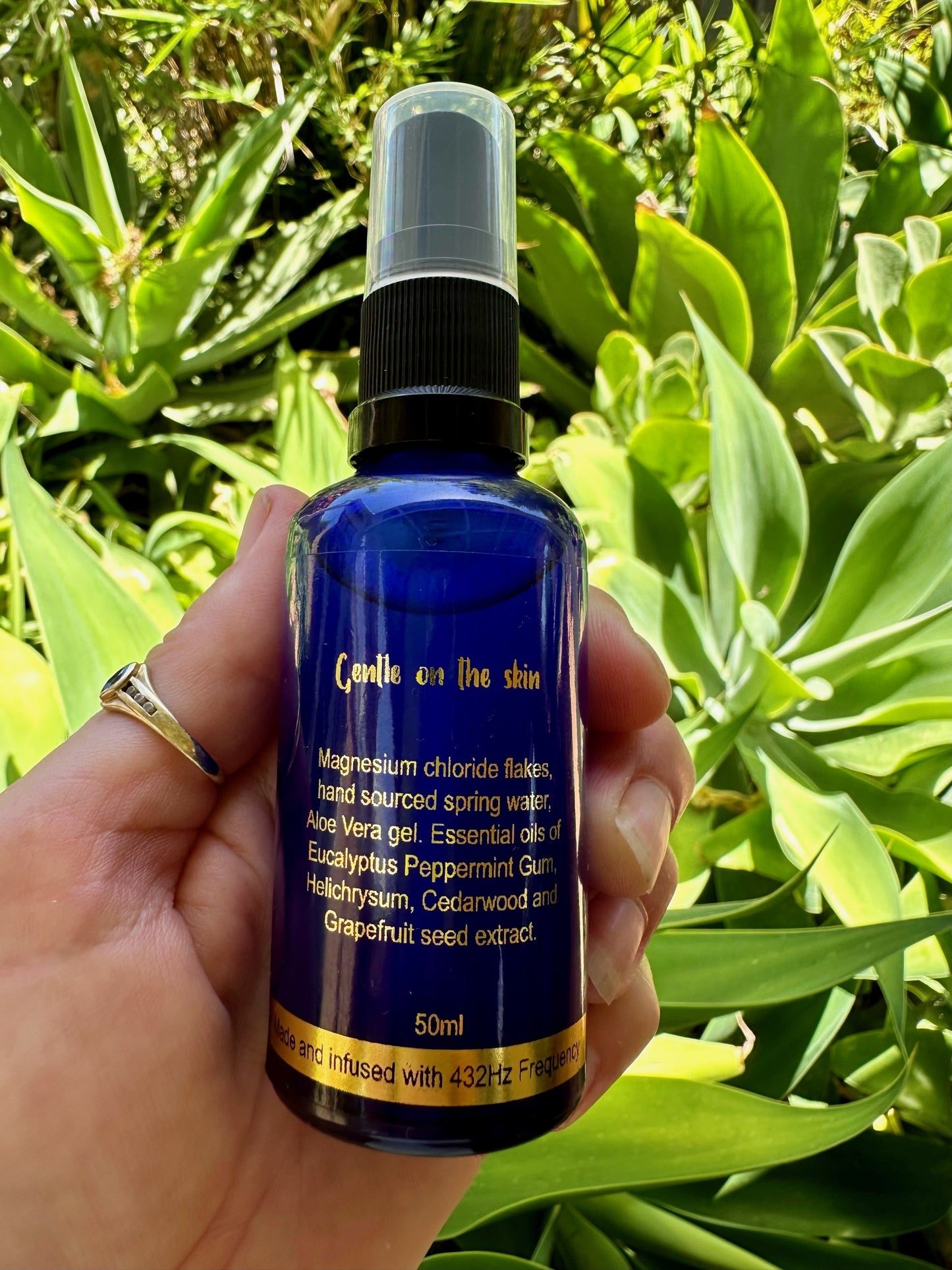 Magnesium Liquid Gel | Magnesium Oil | Magnesium Rub | 50 ml Blue Glass Bottle with pump