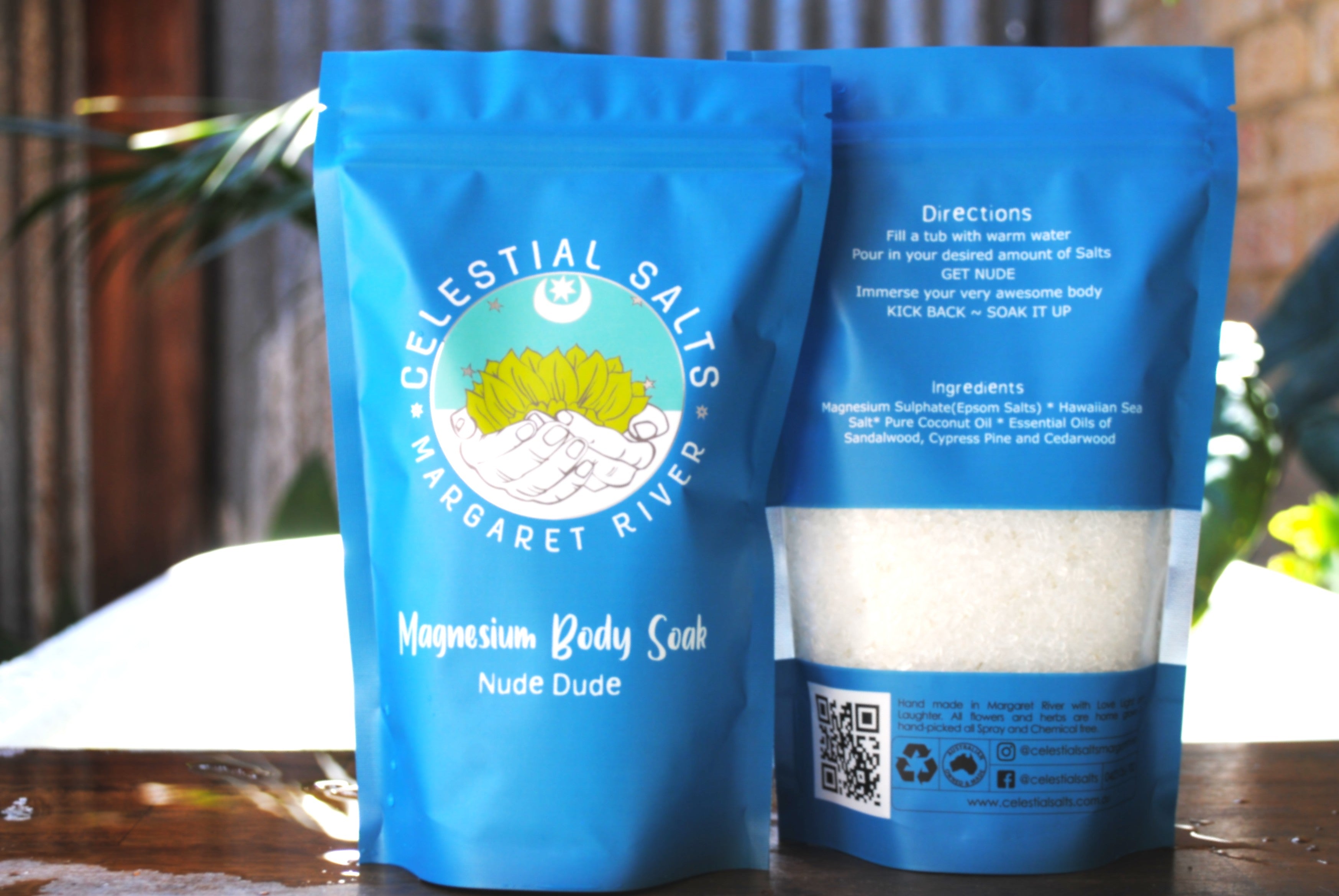 NUDE DUDE BATH SALTS   MAGNESIUM BODY SOAK