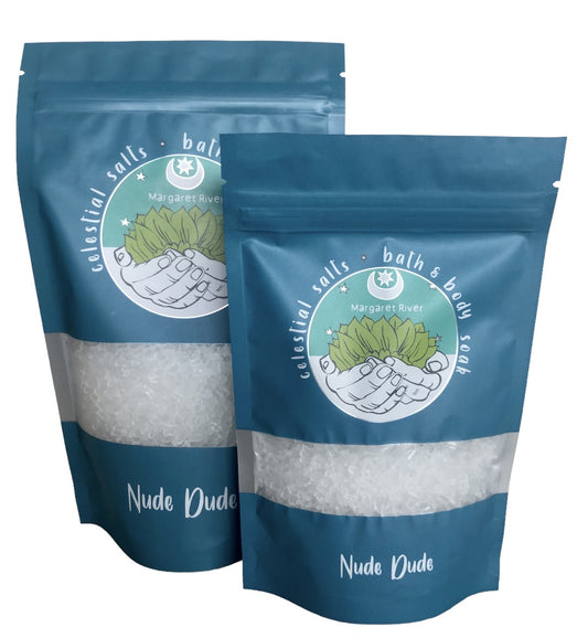 BATH SALTS BODY SOAK   NUDE DUDE